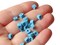 125 5mm Blue Square Beads Small Cube Beads Vintage Plastic Spacer Beads